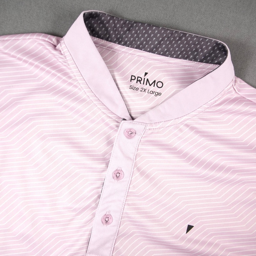 Primo Golf Lightweight Blade Collar Polo Mens 2XL Micro Dot Short Sleeve Shirt